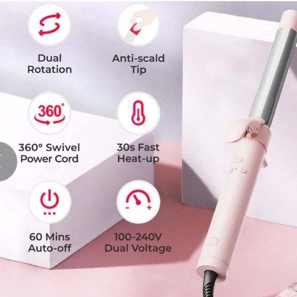 New! SEALED Tymo ROTA Pink Rotating 1 Inch
Curling Iron‎ - Picture 9 of 11